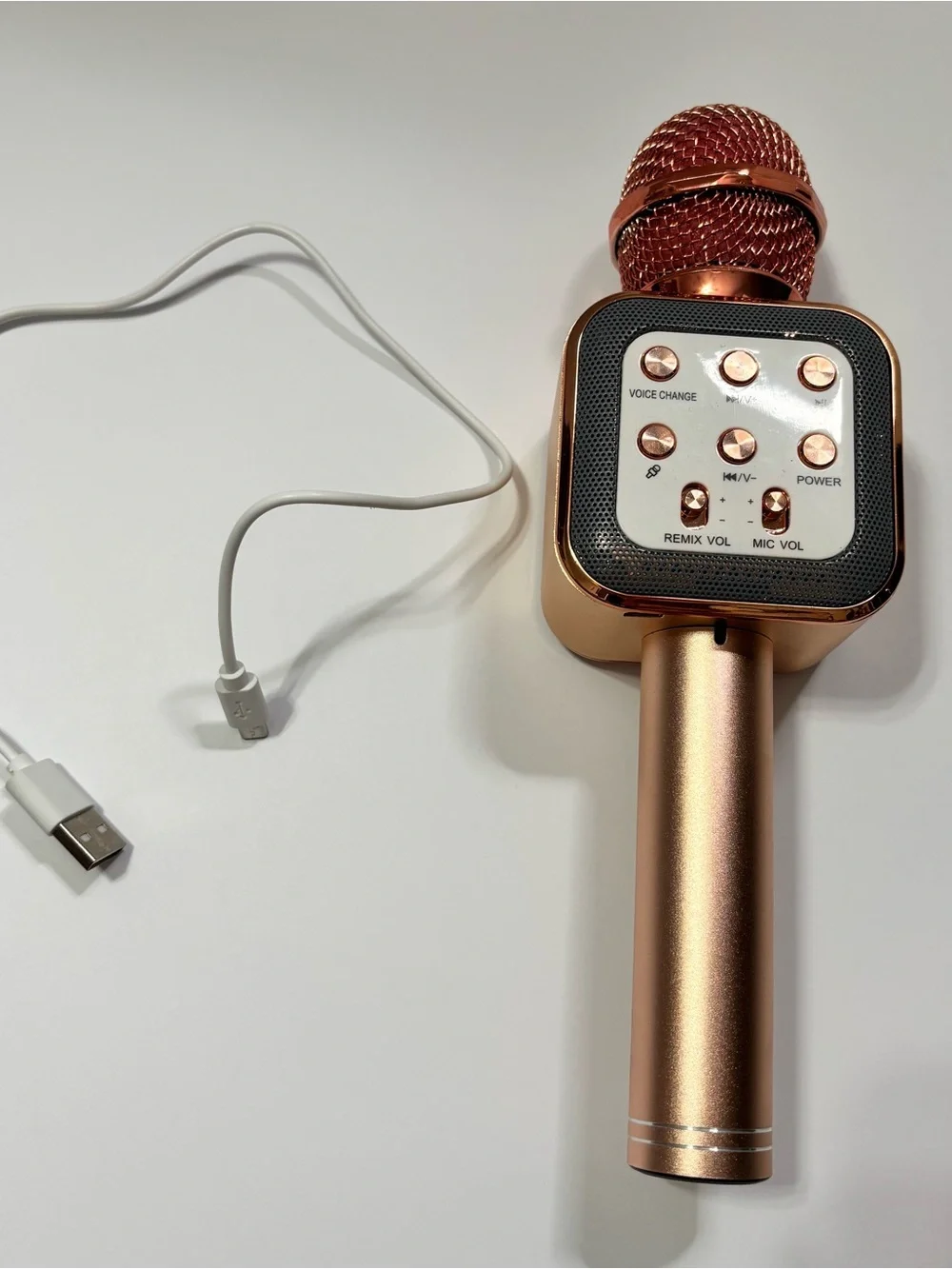 Wireless Bluetooth Karaoke Microphone - Rose Gold Bluetooth Handheld Mic